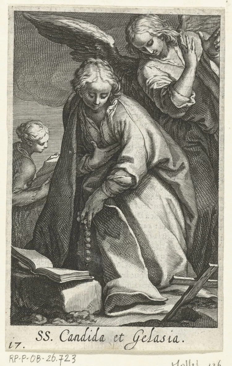 Santa Candida e Santa Gelasia come eremiti con angelo - Rijks Museum, Amsterdam